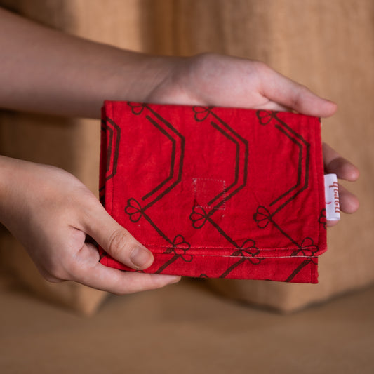 Rustic Red Sanitary Napkin Pouch