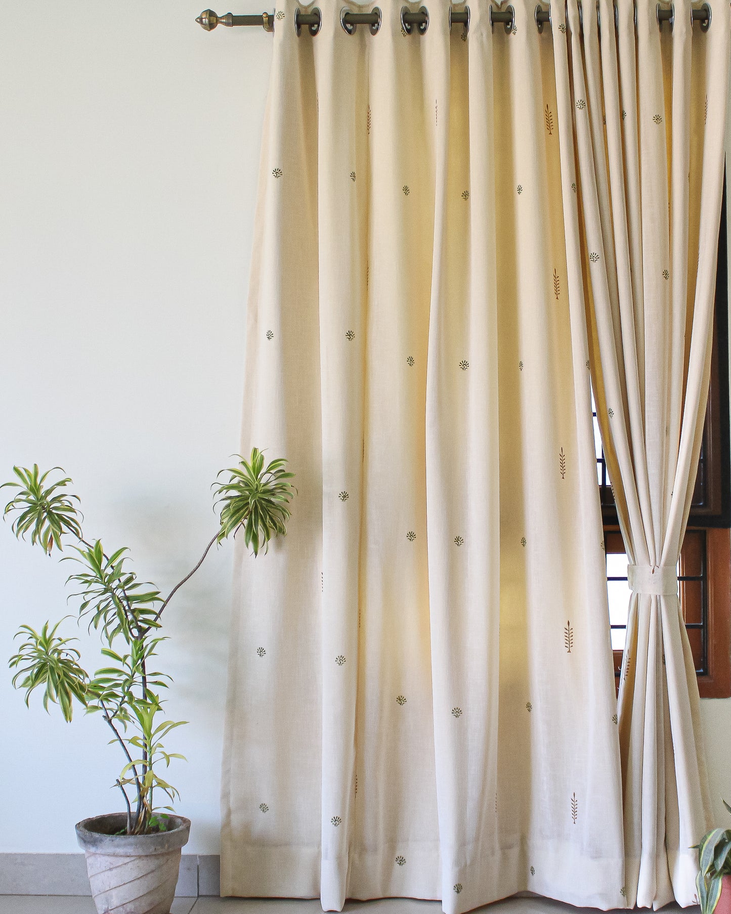 Avani Hand Block Printed Curtain Set