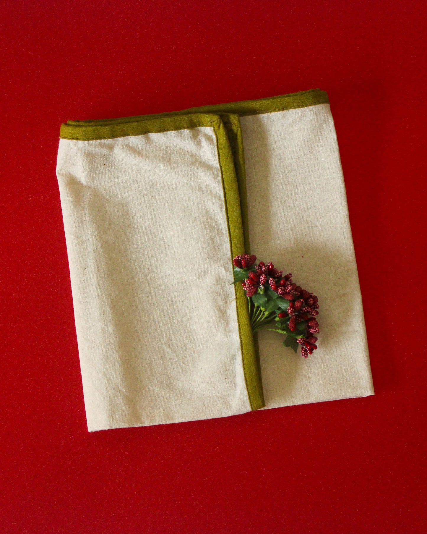 Green Piping Napkin Set