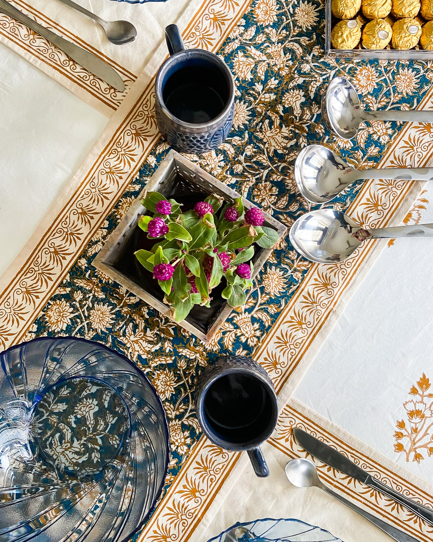 Mughal Hand Block Printed Runner