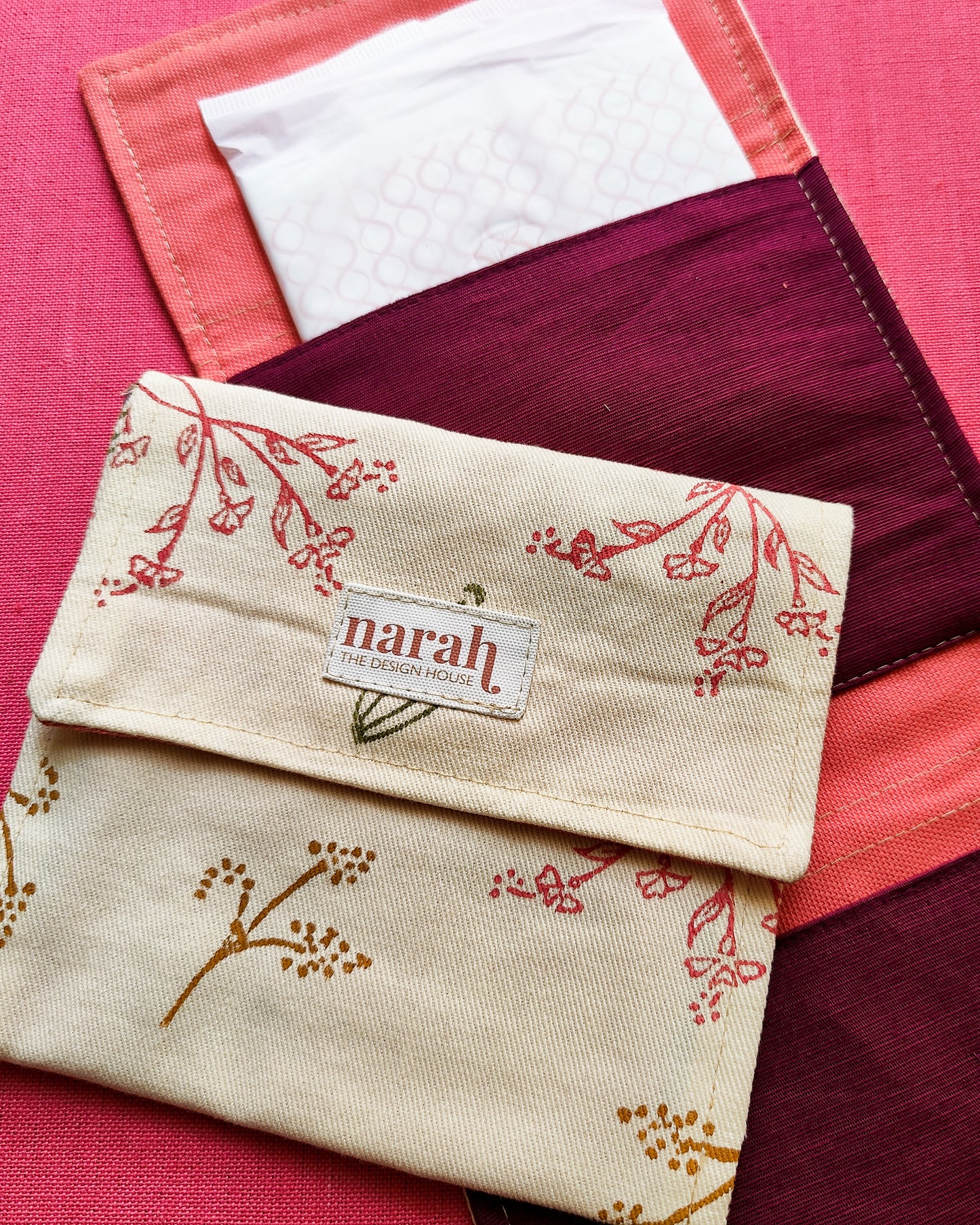 Hibiscus Sanitary Napkin Pouch