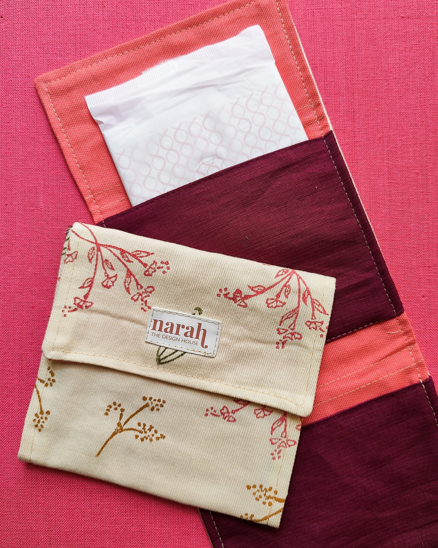 Hibiscus Sanitary Napkin Pouch