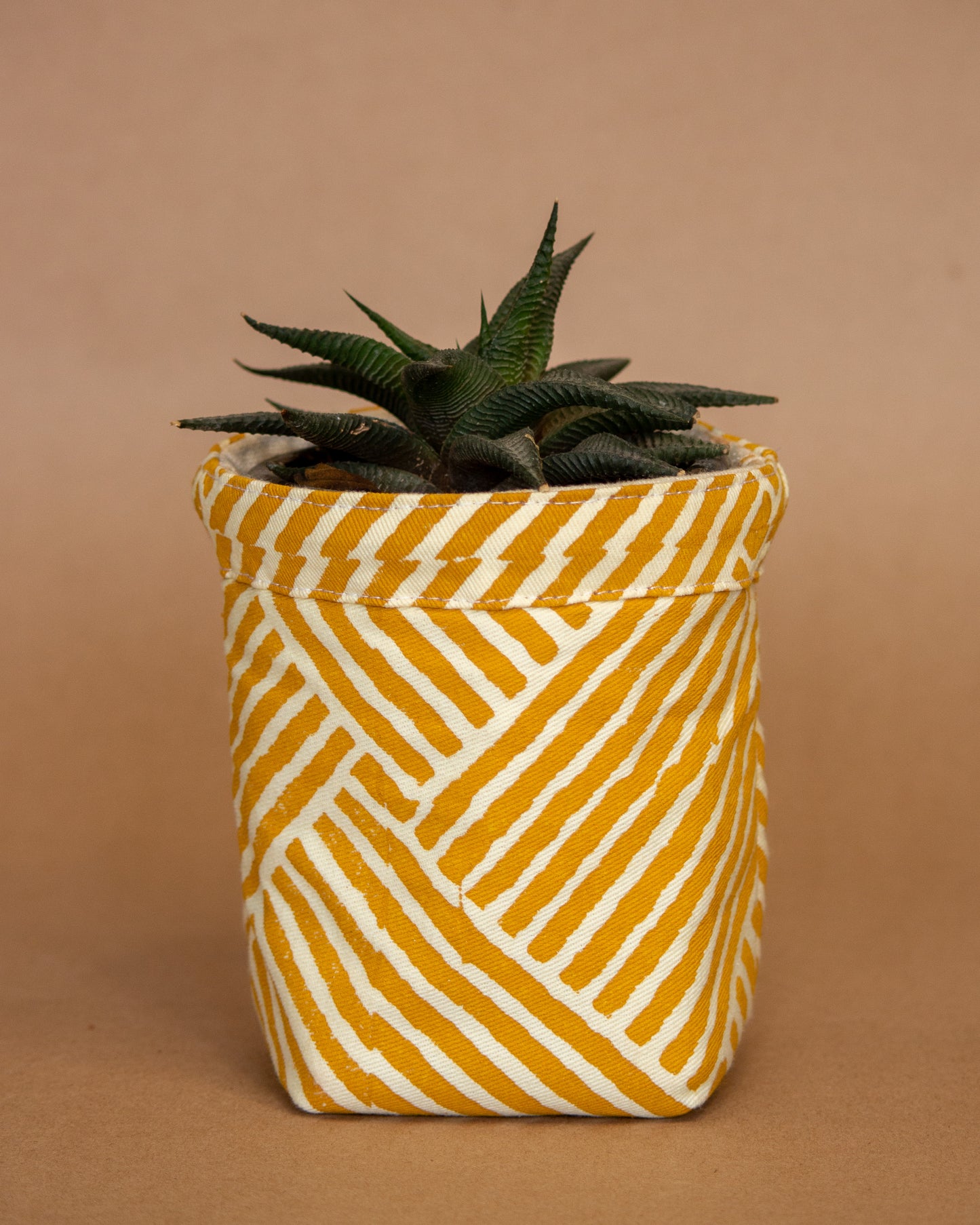 Yellow Fabric Planter