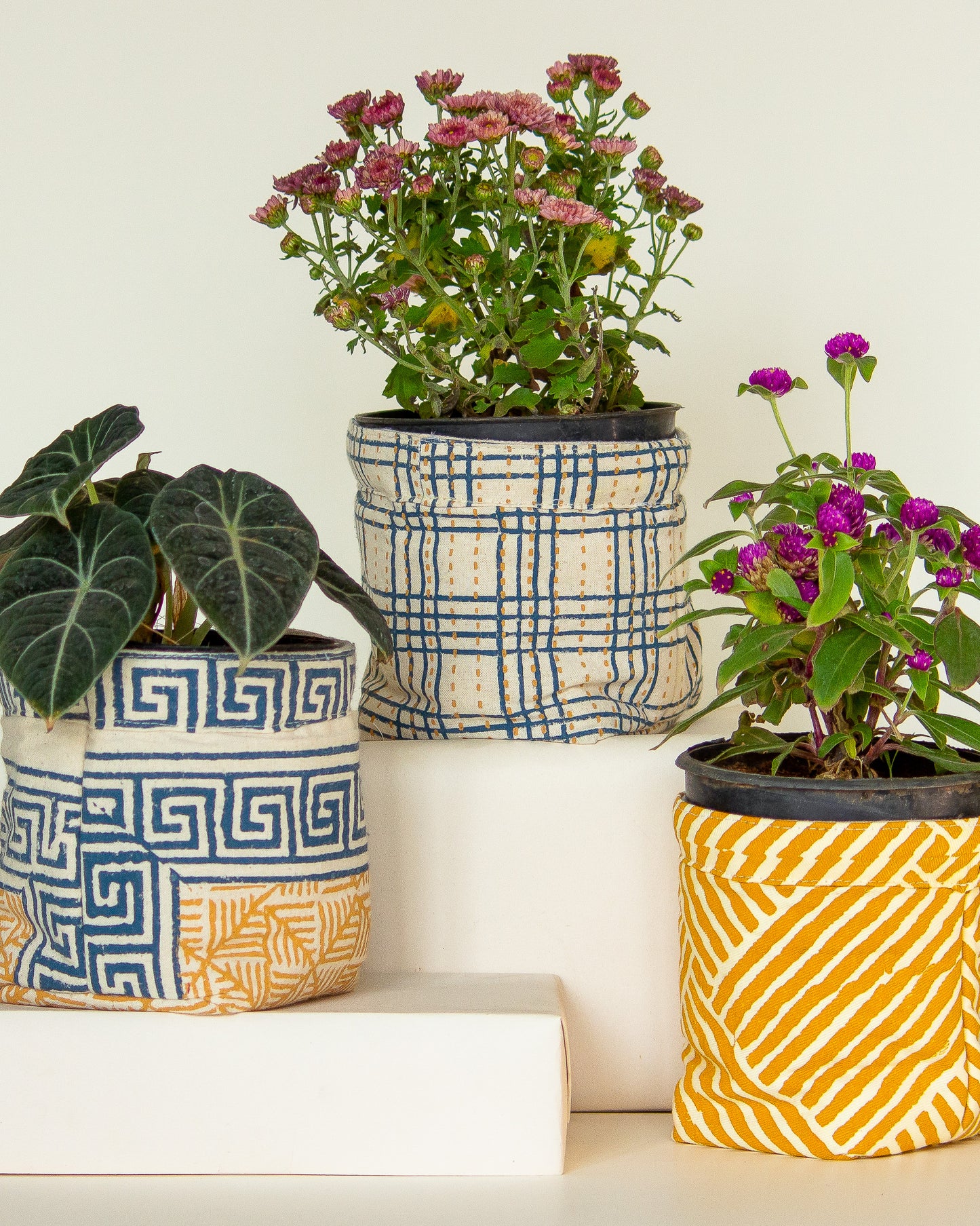 Yellow Fabric Planter
