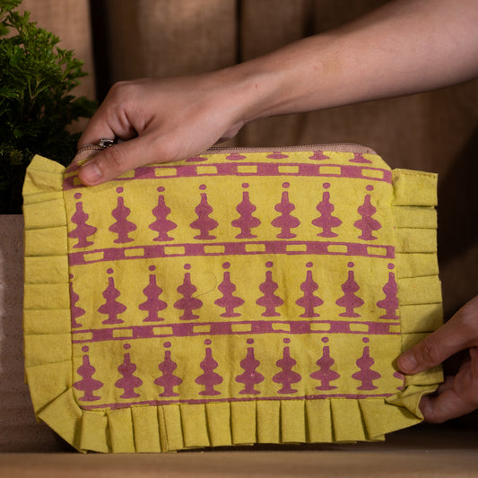 Springtime Green Pleated Pouch