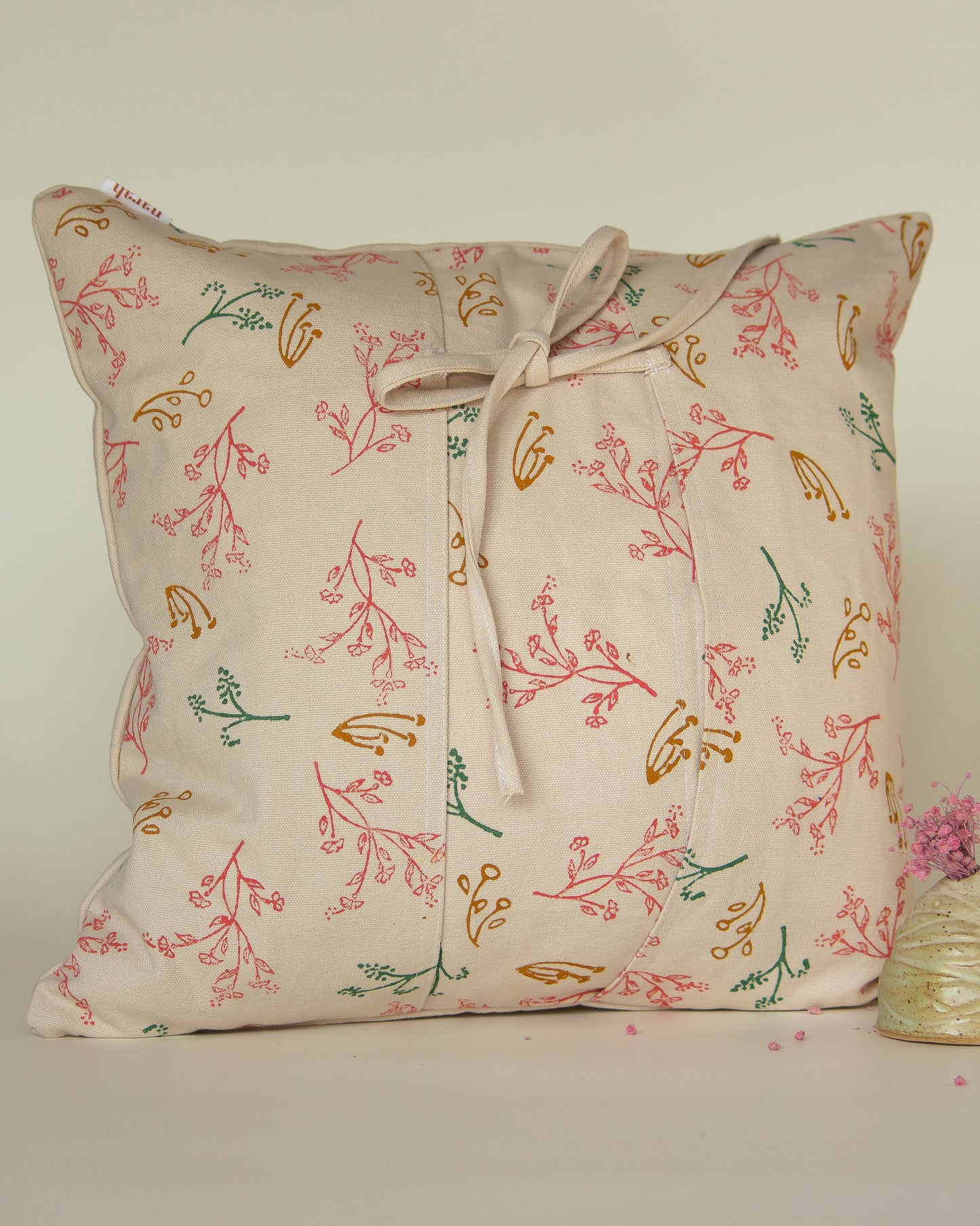 Garden Mystery Hand Block Printed Cushion Cover