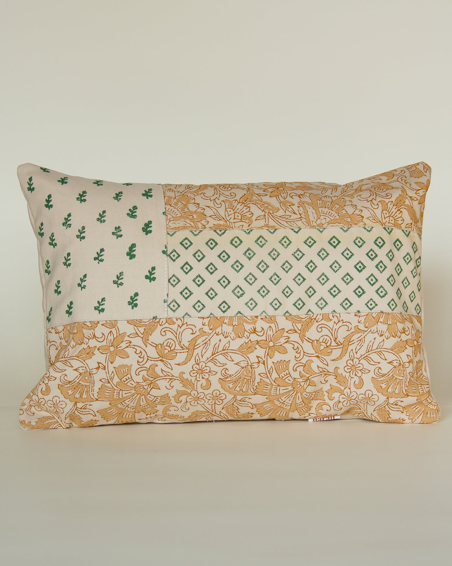 Patch Hand Block Printed Cushion Cover