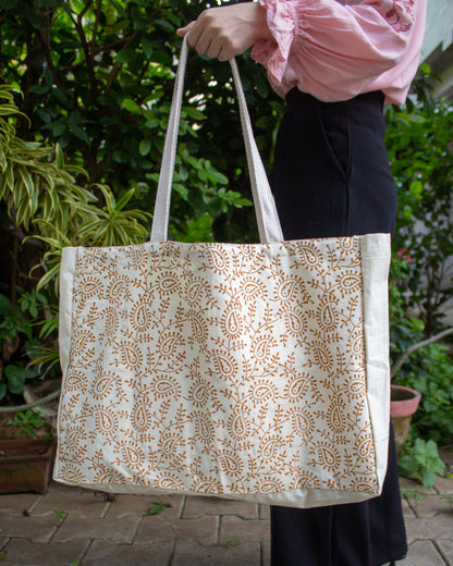 All Over Mango Print Market Tote Bag