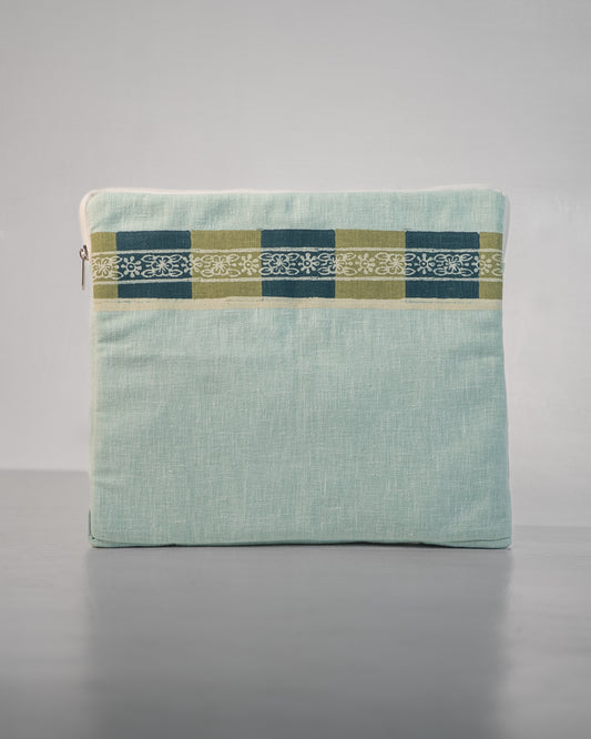 Blue-green laptop sleeve